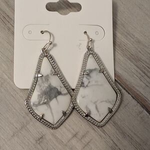 Kendra Scott Alex Earrings Silver And Howlite